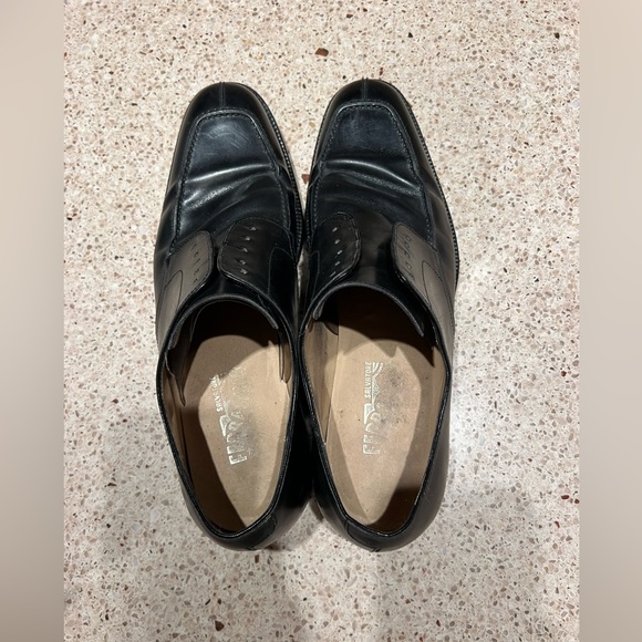 Salvatore Ferragamo Men's Lace Up Shoe in Black Size 10 - Picture 9 of 10